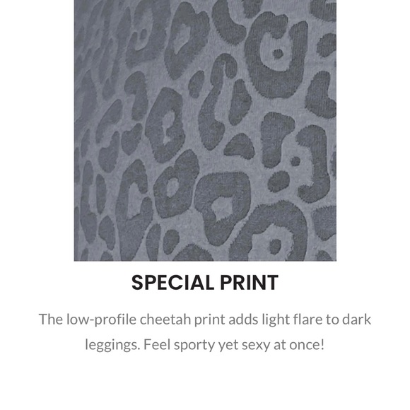 NWOT- Platinum Sun Swim & Gym Leggings, UPF 50+| Cheetah -Black, size Large - Picture 7 of 13